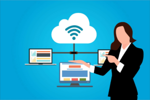 EBIS-Cloud Lösung verbindet mehrere Laptops mit Dedicated Server